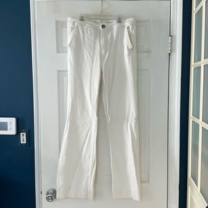 Anthropologie Pilcro High-Rise Bootcut white denim jeans